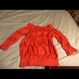 Orange off shoulder top